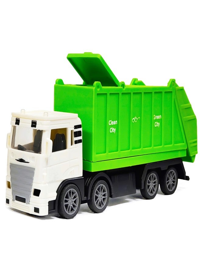 VGRASSP City Sanitation 8 Wheel Truck Toy for Kids - Friction Powered Garbage Dumper Toy Vehicle with Openable Top and Back Door - Color As Per Stock - Image 1